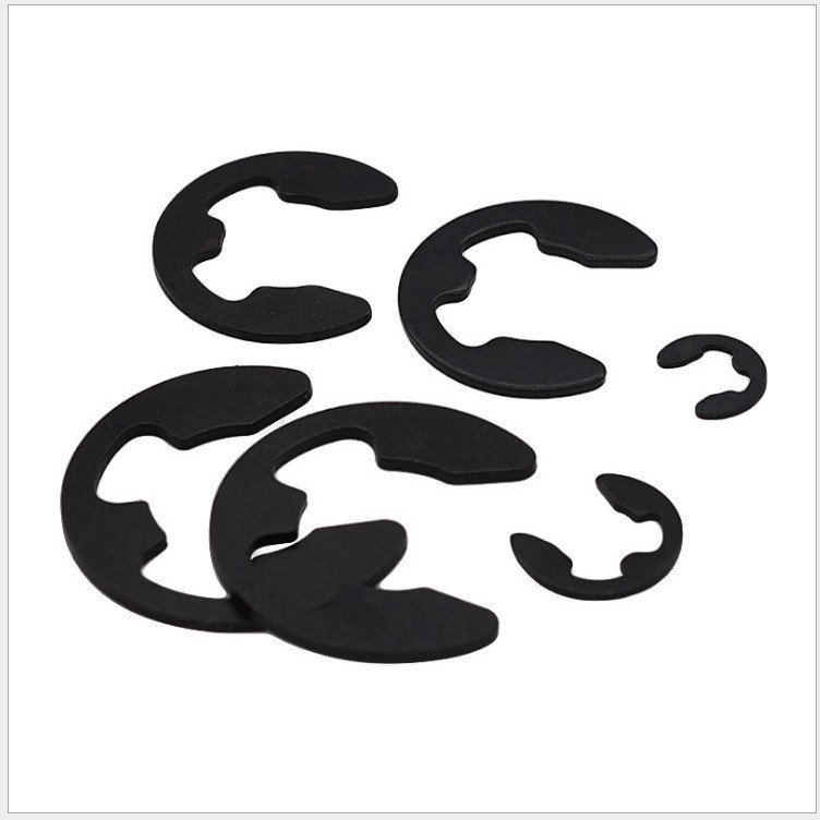 鐵黑E型開口卡簧 卡環(huán)e形軸承卡扣軸用擋圈